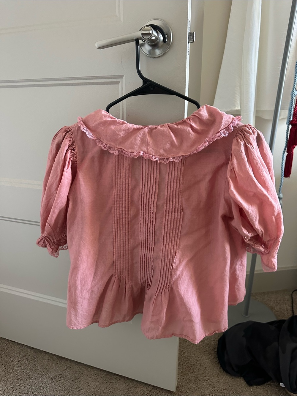 MUSE Henri Pink Ruffled Peasant Blouse - Picture 3 of 3
